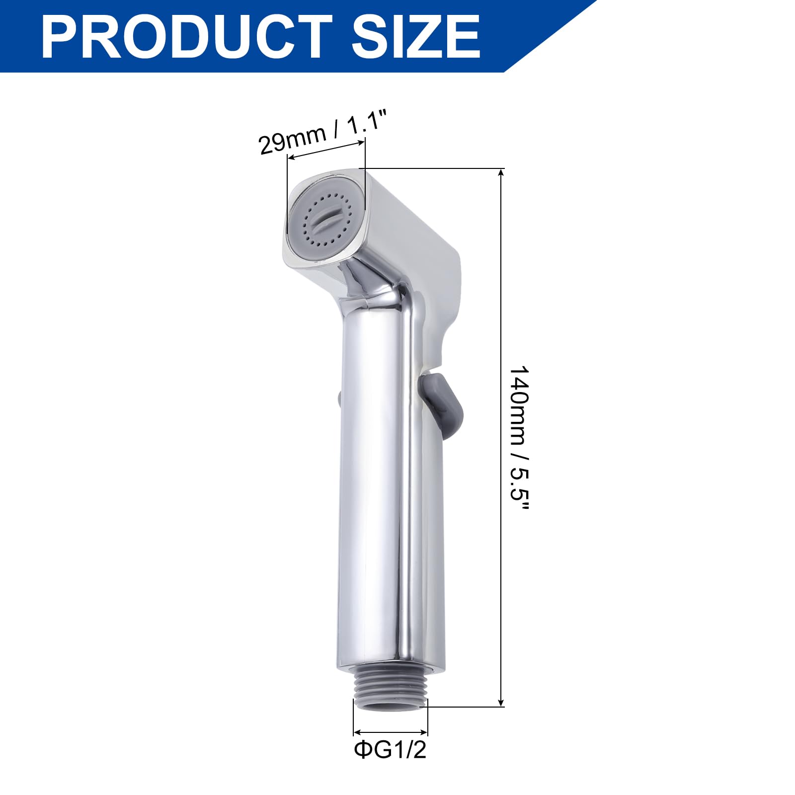 uxcell Bidet Sprayer Pressurized Handheld Bidet Sprayer for Toilet Jet Spray Bidet Attachment Bidet Toilet Sprayer Head for — view 2