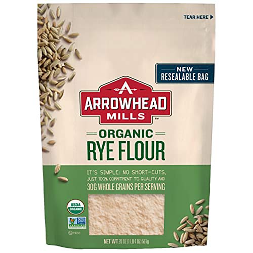 Arrowhead Mills Organic Rye Flour, 20 oz. Bag (Pack of 6)