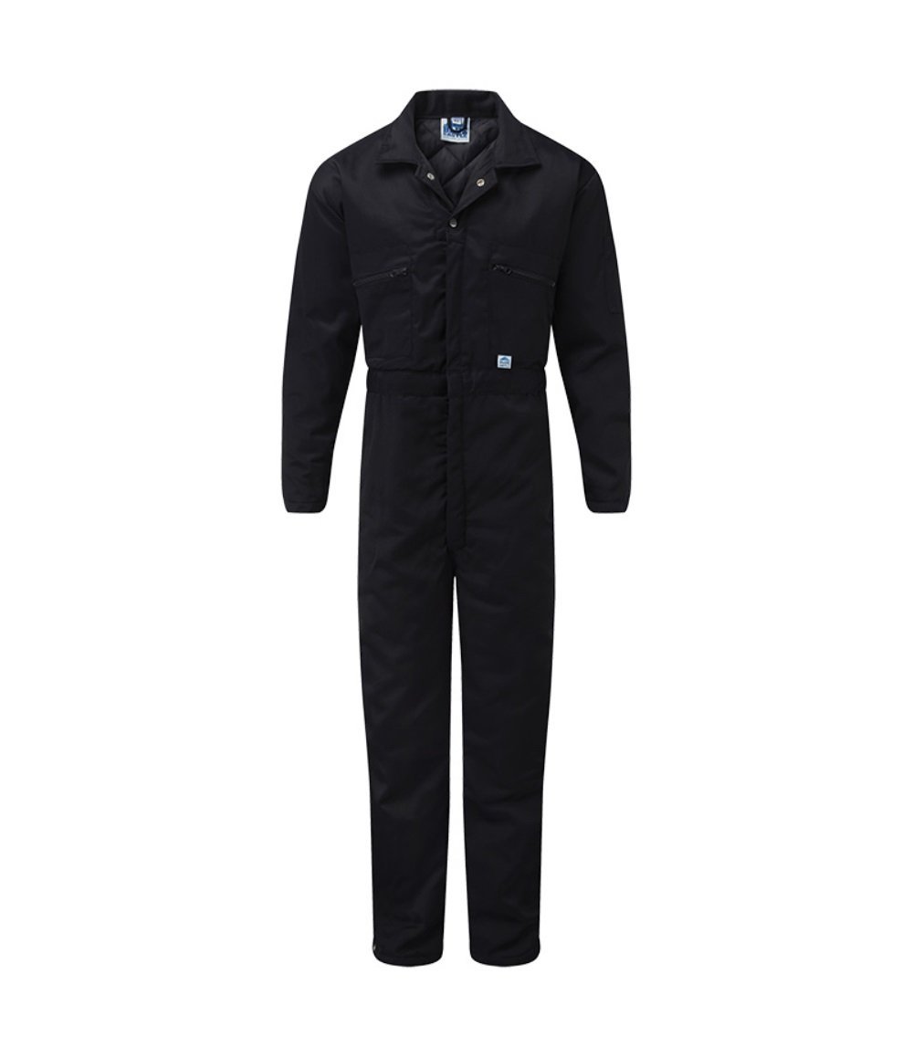 Castle Clothing Men's Navy Blue Blue Castle Quilted Zip Front With Cover Placket Boiler Suit Coverall Overall Plumber Wear Work Wear (Xxl Chest To Fit 50-52", )