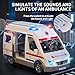 TEMI Ambulance Toy for Kids 3 4 5 6 7 8 Years Old Friction Powered Truck with Light and Sound Emergency Vehicle Toy for Boys Girls Gifts for Age 3-12 Boys Girls