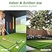 KQUIXOTIC Dual-Turf 5x4ft Golf Hitting Mat, Built-in Ball Tray, Alignment Aid, Golf Mat Practice Outdoor & Indoor, Driving Chipping Putting in Backyard Garage Basement, Gift for Men Dad Golfer