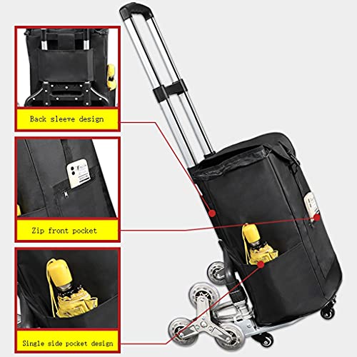 einkaufstrolley Klapptreppe Bergsteigereinkaufwagen Dienstprogramm Warenkorb Deluxe-Lebensmittelwagen mit… – Bild 5