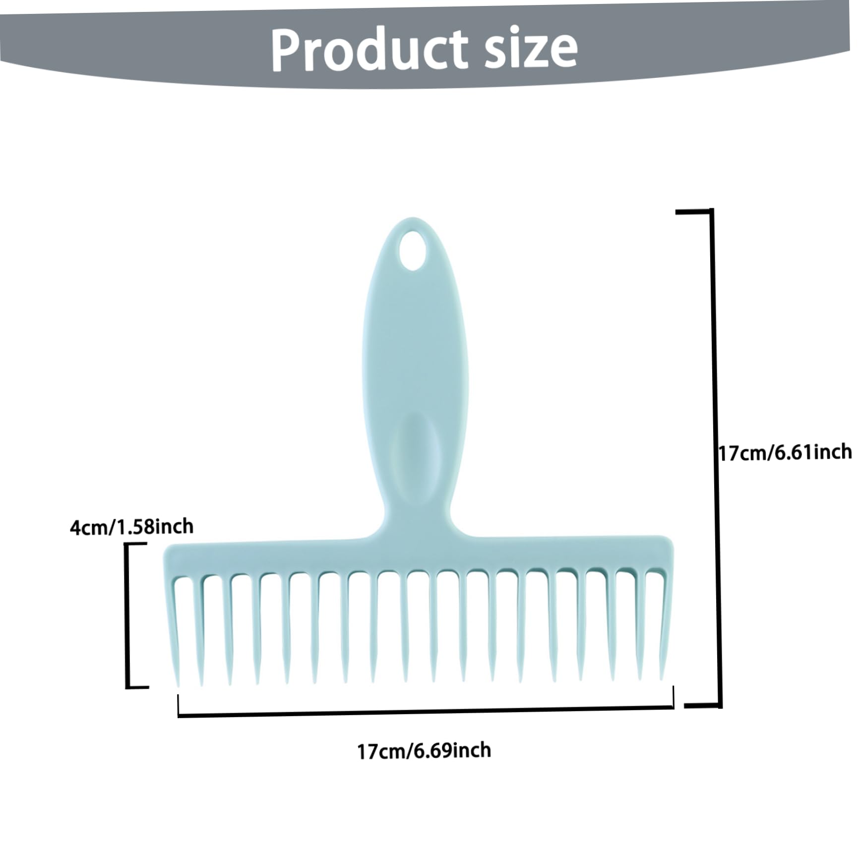 Pettine per depilazione per scopa, strumenti per la pulizia dei capelli per pulire la scopa con manico e foro per appendere gli scarichi del bagno della camera da letto, blu