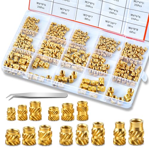 Zruosiniy Brass Threaded Inserts Kit M2–M6 for 3D Printing
