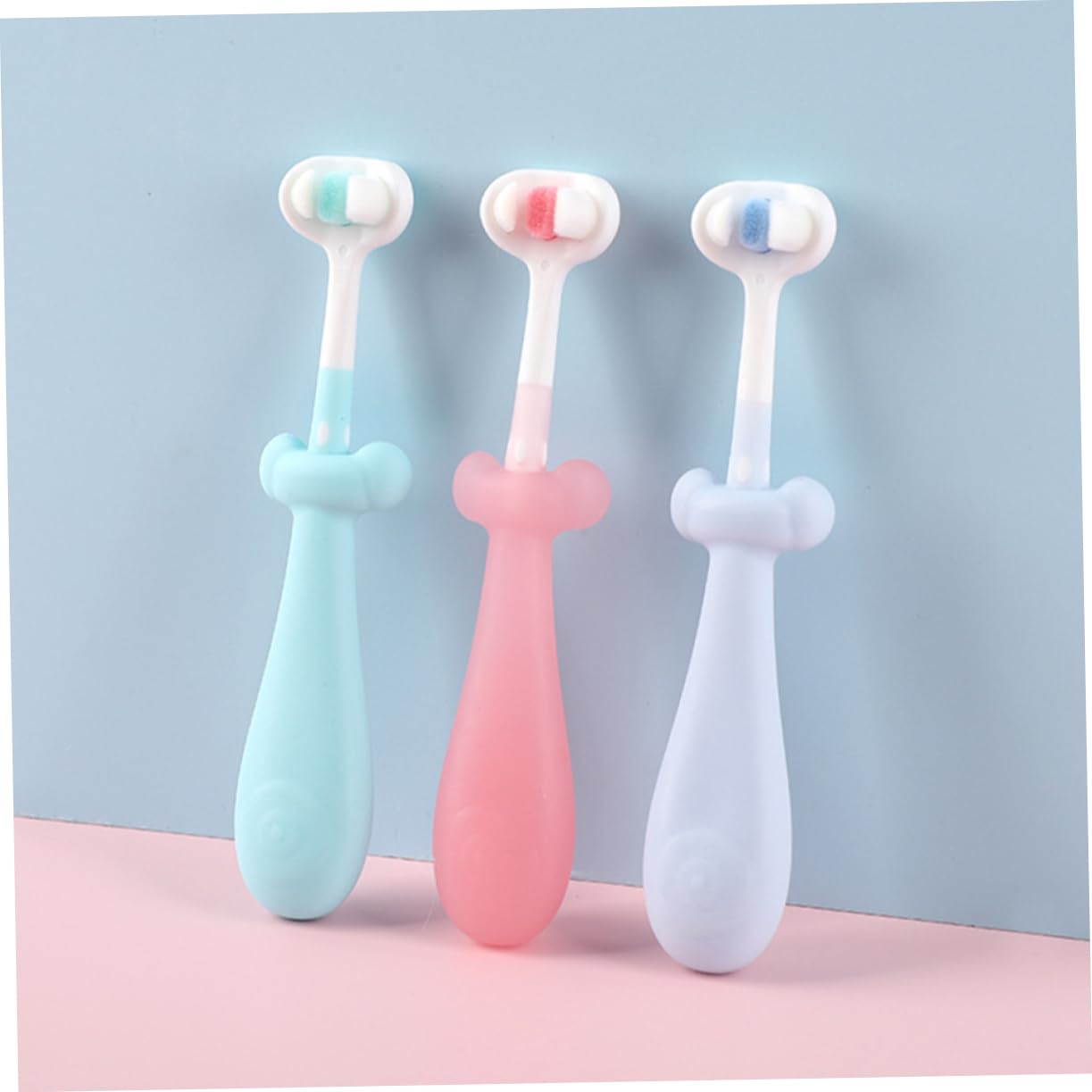 VICASKY 4 Set Spazzolini Per Setole Morbide E Antiscivolo Spazzolino Per Denti E Sicuro 3 Pezzi*4