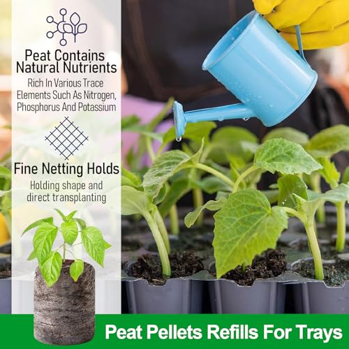 Image of Legigo 50 Pcs 30mm Peat Pellets Seed Starter Soil Pods- Seedling Soil Peat Pods for Seed Starting, Compressed Seed Pod Root Starter Plugs for Garden Plant Cuttings Planting Herb Flower and Vegetables