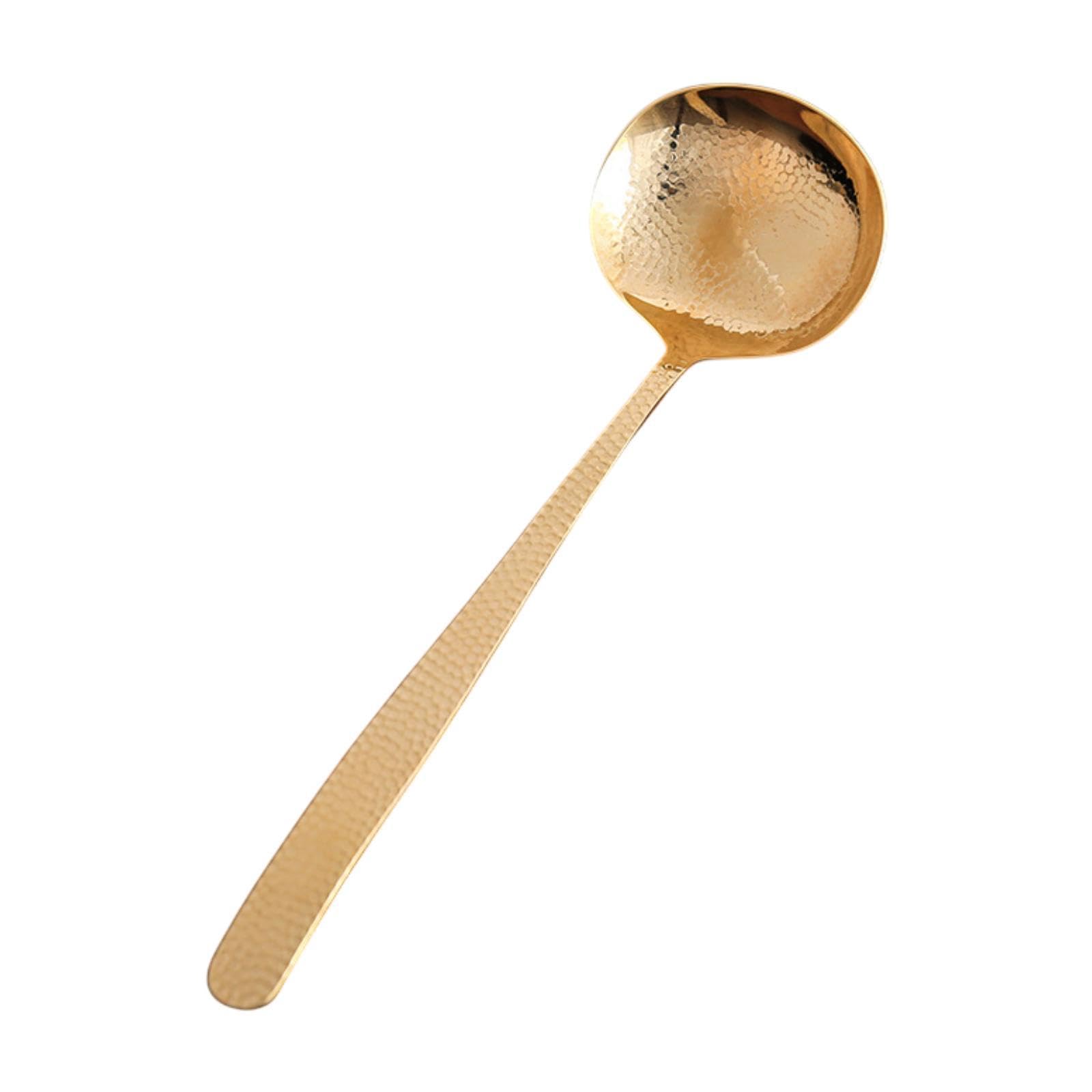 MagiDeal Hammered Copper Spoon,Easy to Clean,Kitchen Cooking Utensils Multipurpose Practical Serving Spoon Brass Spoon for Restaurant, Soup Ladle