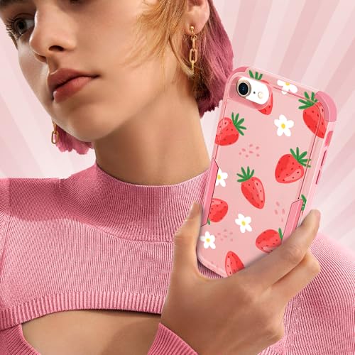 Plakill for iPhone SE 2020/2022/8/7 Case, Cute Strawberry Cover for Women by Plakill - Used condition - Image 6