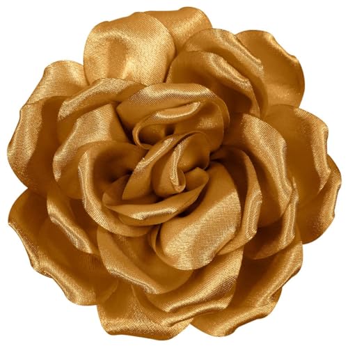 Image of 4.3 inch Red Rose Hair Clip Large Flower Brooches for Women | Charming Flowers Pins for Clothes | Turn Heads with Stylish Rose Hair Clip Flower Brooch Pin for Clothes & Clips for Woman