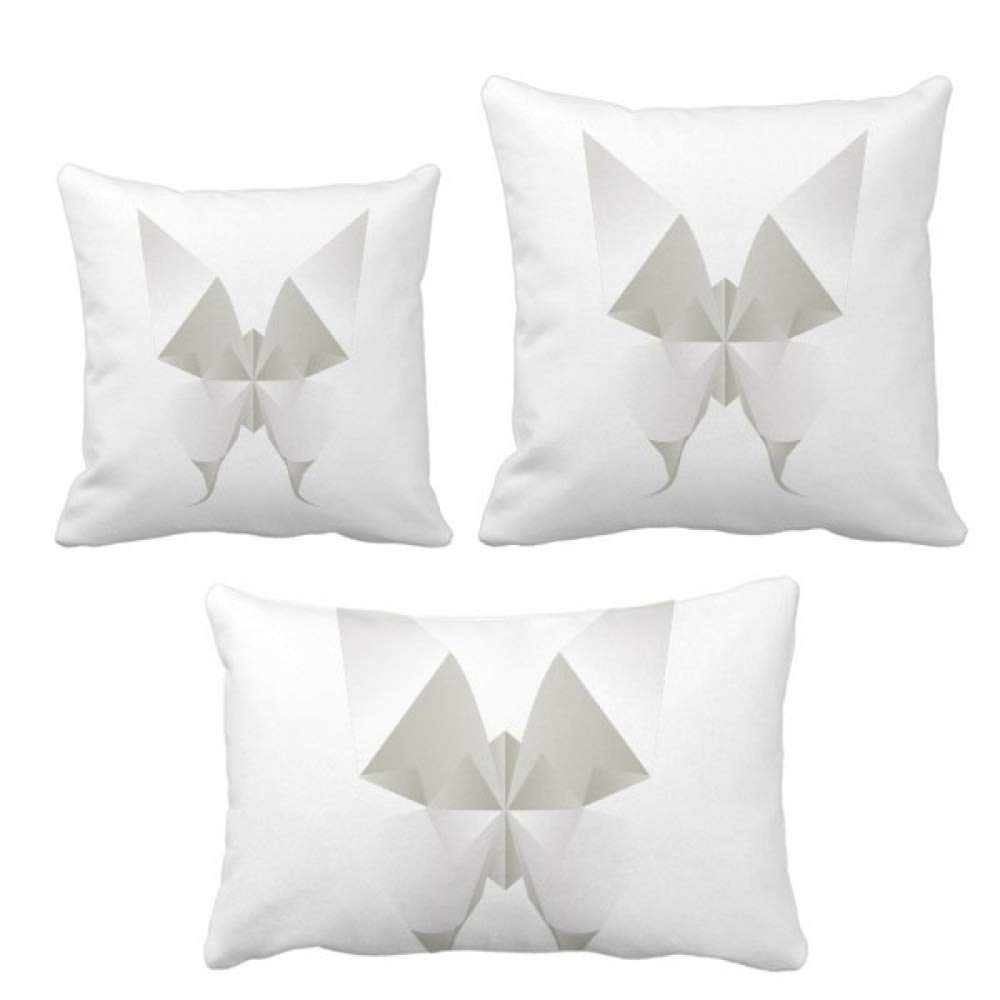Housse de coussin origami blanc pour raviver un canapé terne
