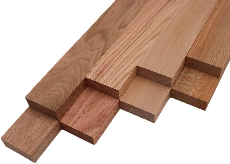 Barrington Hardwoods Domestic Exotic Variety Pack - Butternut, Coffee Nut, Grey Elm, Quarter Sawn Sycamore - 3/4" x 2" (8 Pieces) (3/4" x 2" x 18")