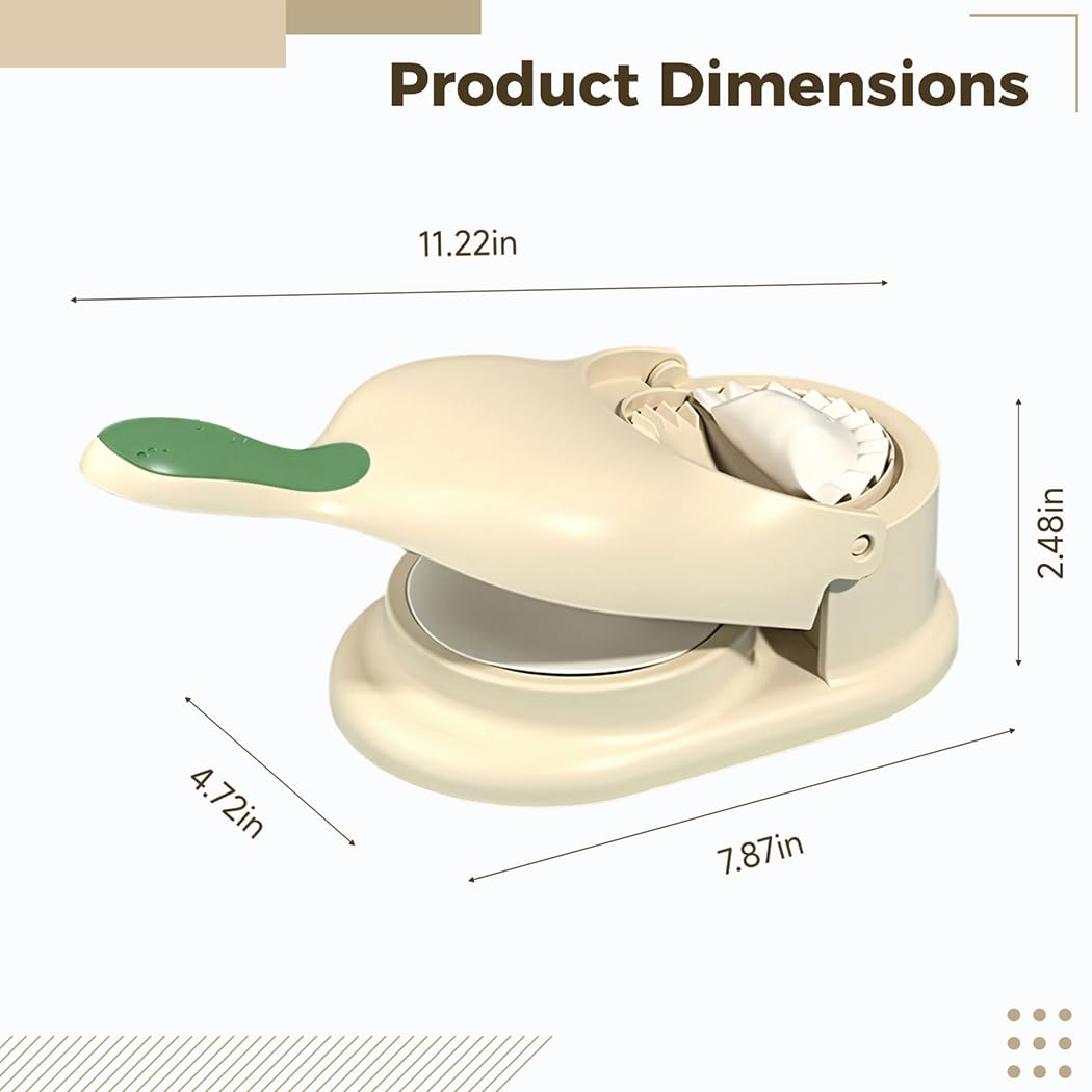 2-in-1 Dumpling Press & Skin Maker, Manual Moulding Tool for Quick Dumplings