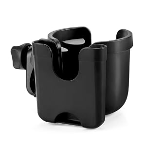Accmor Stroller Cup Holder with Phone Holder Bike Cup Holder Universal Cup Holder for Uppababy Nuna Doona Strollers