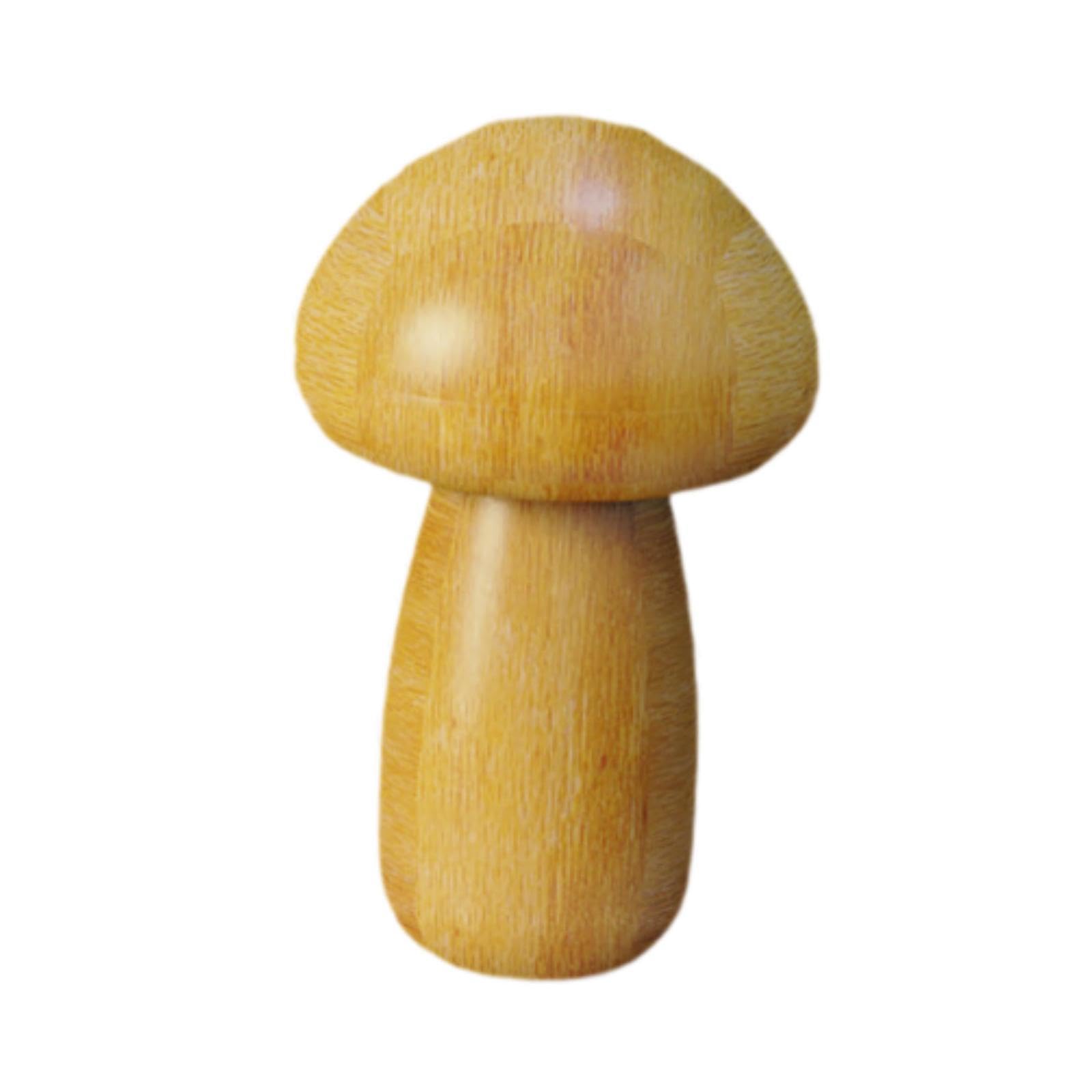 Pilzförmige Holzlampe, Berührungsschalter, Wiederaufladbar, LED Nachtlicht, Nachttischlampe, Schreibtischlampe, Tragbar, Speicherfunktion, Geeignet Fü, Holzfarbe