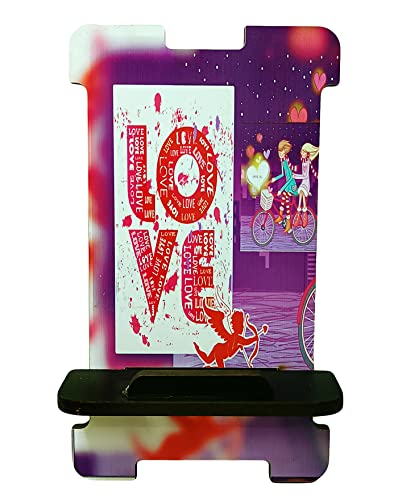 Portable Printed Wood Mobile Stand with Charging Hole.