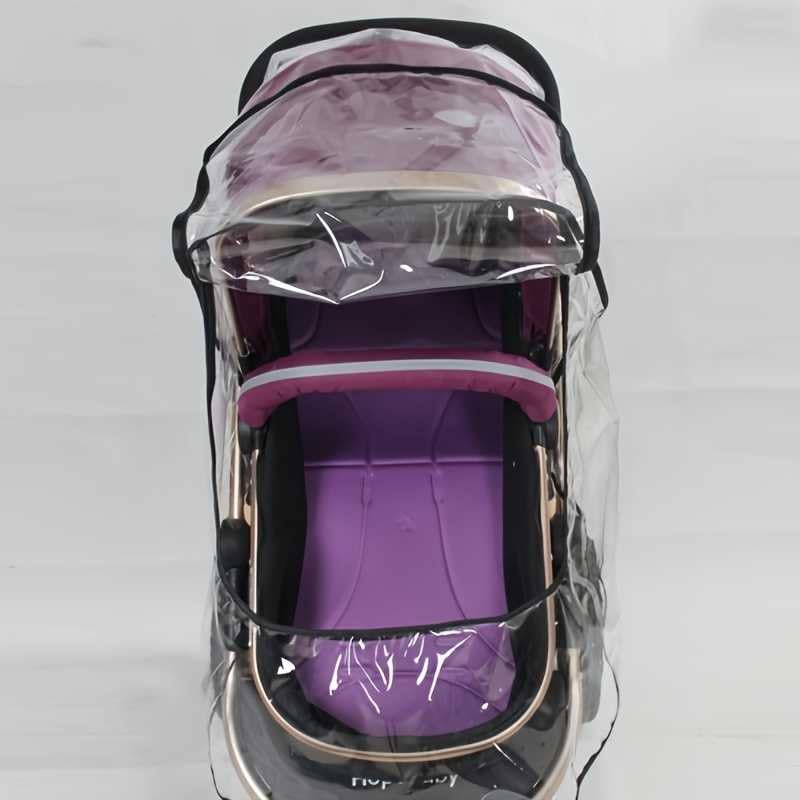 Universal Fit Stroller Rain Cover High Landscape Windproof Cover 3