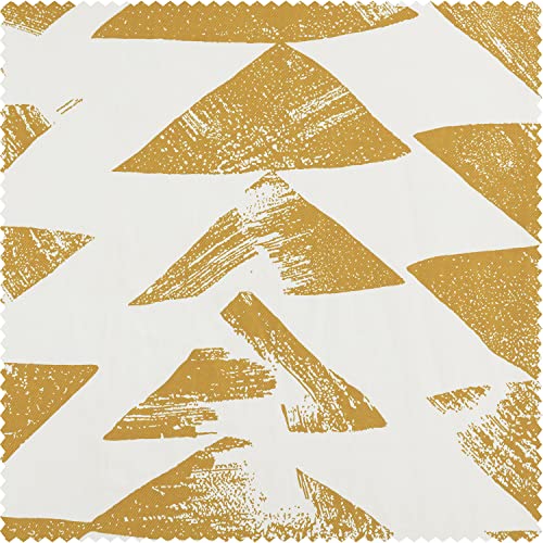 Image of HPD Half Price Drapes Room Darkening Tie Up Curtains 46 X 63 Inch Triad Printed Cotton Window Roll Up Balloon Curtain for Living Room, Kitchen PRTW-TUD35-63 (1 Panel), Triad Gold