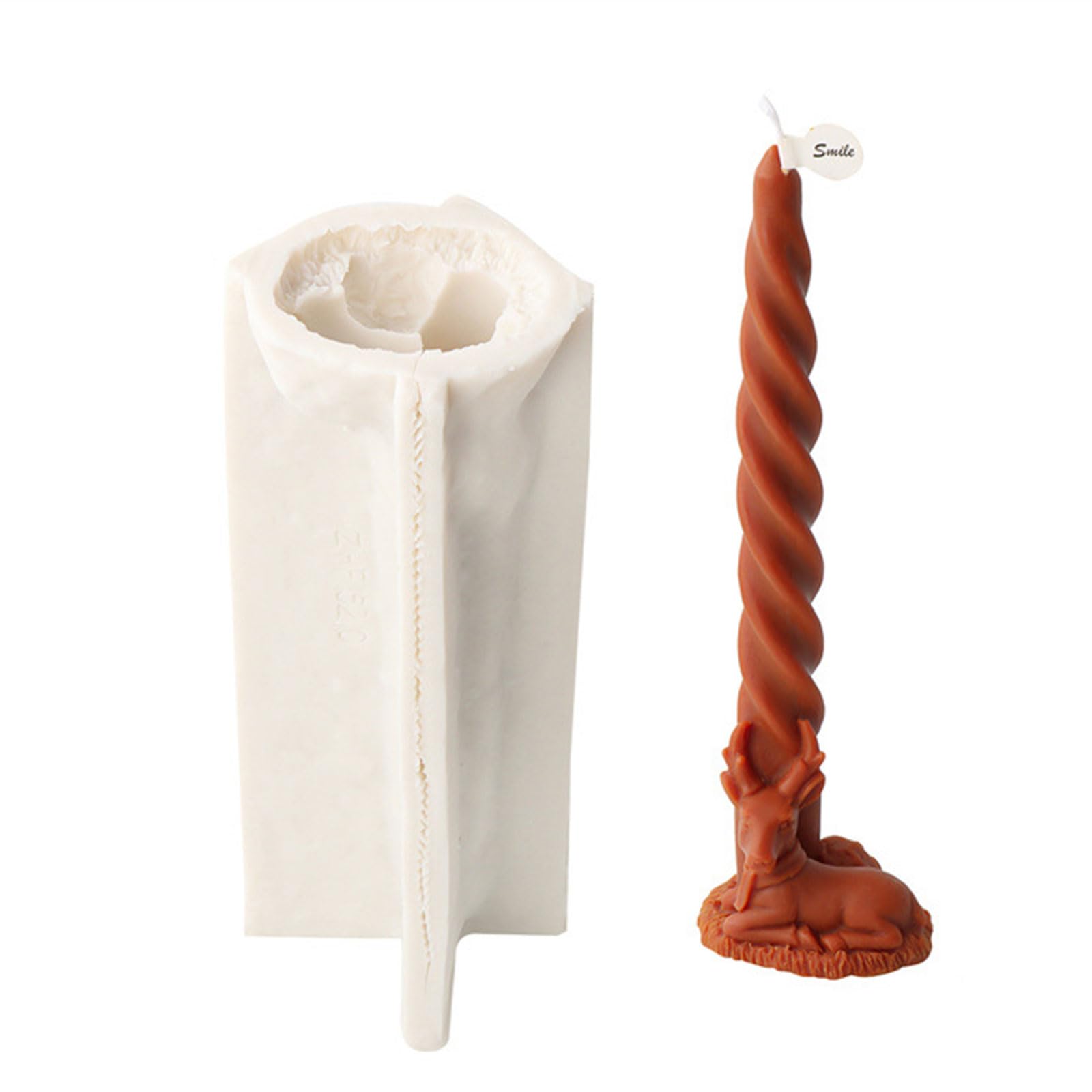 Moldes de resina Pilar espirales velas molde de silicona, G