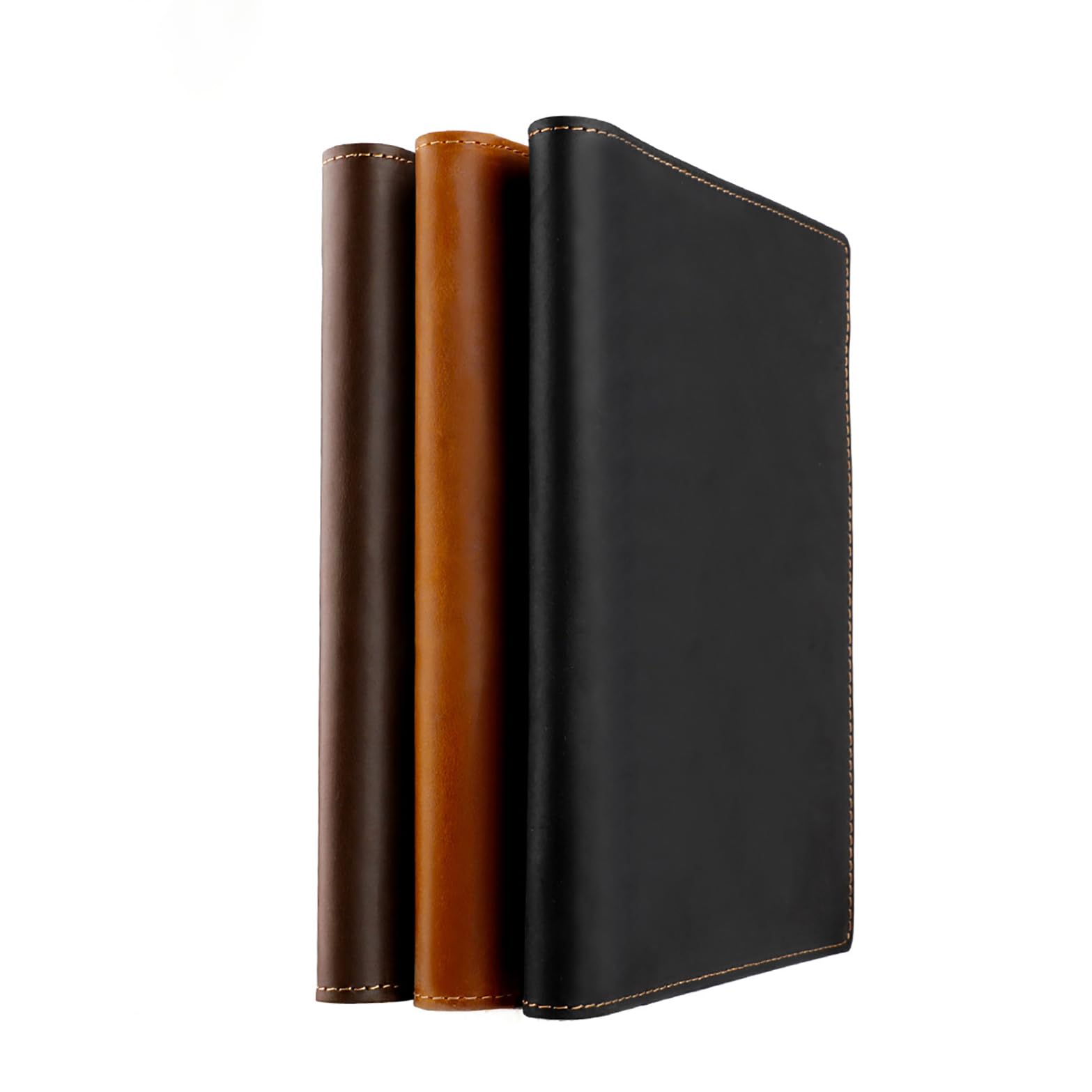 Balidiya - Funda de cuero para cuaderno de escritura de trabajo A5 B5, para hombres y mujeres, cuaderno ejecutivo de tapa dura, diario diario de viaje
