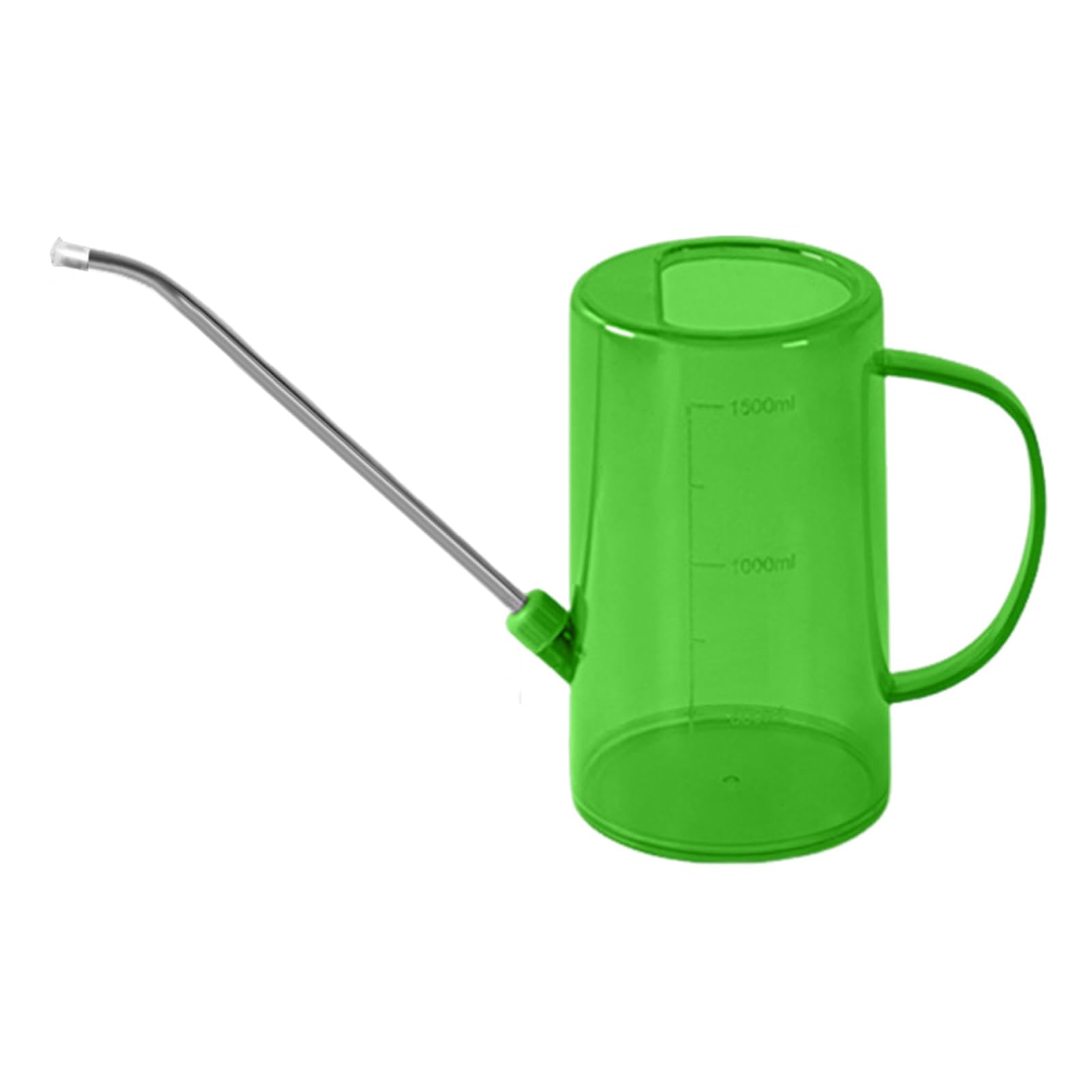 matumou 1.5L Watering Can Stainless Steel Long Spout Watering Can Translucent Handheld Spraying Pot for Office Garden Indoor Outdoor