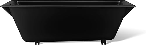 Miniatura 34 de KOHLER 850-0 Tea-for-Two - Bañera de hierro fundido de 60 x 32 pulgadas, para alcoba o empotrada, diseño espacioso, superficie antideslizante