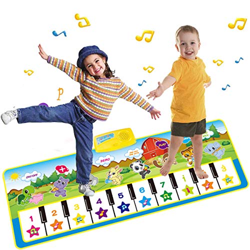 Tapete para Piano tamaño Grande (39 * 14 Pulgadas) Juguete para niños con Teclado y Teclado para Piano, Divertido tapete de Baile para bebés Niños pequeños y Regalos para niñas (39 * 14 Pulgadas)
