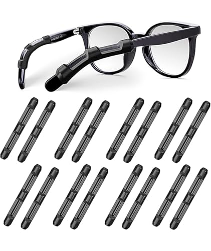 Vihaanta 8 Pairs Specs Holder Strap, Spectacle Holder with Anti-Slip Support for Eyeglasses and Sunglasses, 8-Piece Set in Black Color for Secure Fit During Activities
