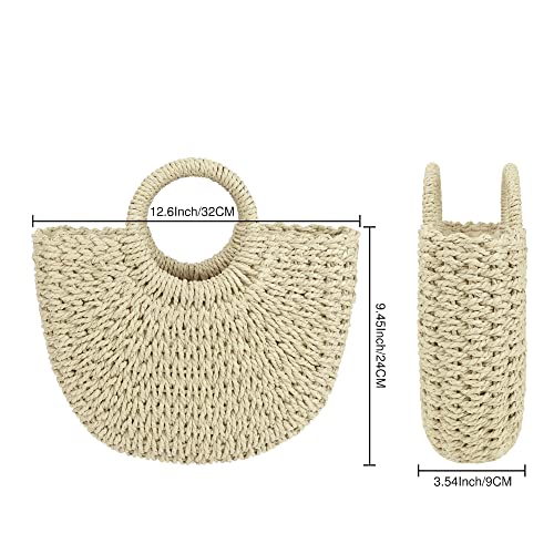 Bolso de playa grande tejido para mujer miniatura 6
