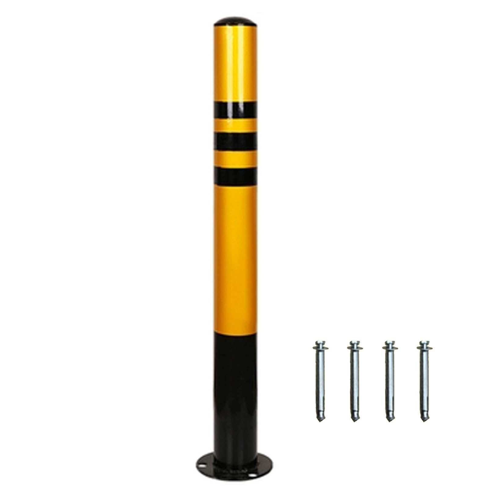 GTHTUHFD Safe Bollard, Removable Steel Bollard Post, Traffic Indicator Delineator Post, Driveway Ber Bollards For Construct And Traffic-Setive Areas,4Pcs,1pcs