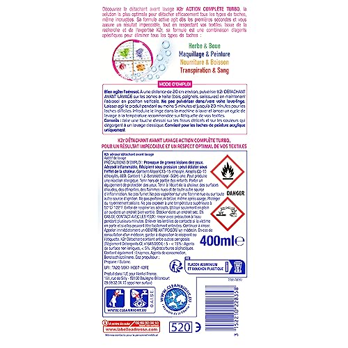 K2r Fleckenentferner, Vorwäsche, Spray, 400 ml, 2 Stück