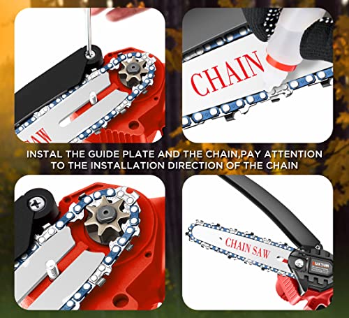 Auxtur Mini Chainsaw,6 Inch Electric Cordless Chainsaw,20V Ego Battery Operated Handheld Chain Saw For Pruning Shears Wood Cutting Tree Trimming,Courtyard,Household And Garden #TOP6