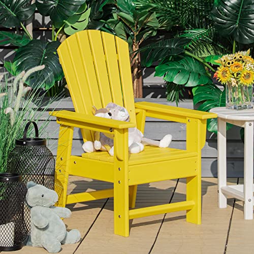Giantex-Adirondack-Chair-Kids-HDPE-Patio-Chair-Lawn-Chair-with-Ergonomic-Backrest-for-Deck-Porch-Backyard-Poolside-Indoor-Weather-Resistance-Toddler-Outdoor-Chair-2-Yellow Giantex Adirondack Chair Kids HDPE Patio Chair Lawn Chair with Ergonomic Backrest for Deck Porch Backyard Poolside Indoor Weather Resistance Toddler Outdoor Chair 2 Yellow