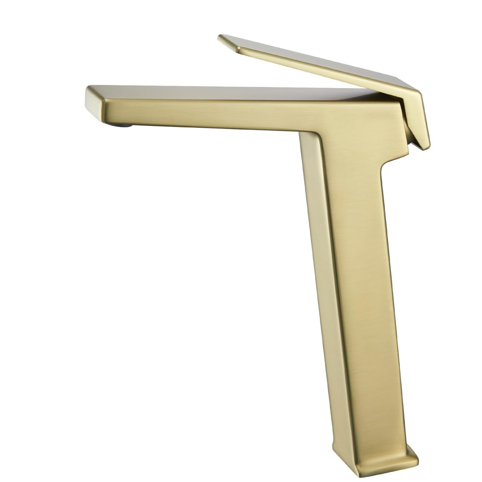 Robinet lavabo or brossé en laiton élégant pour vasque à poser moderne