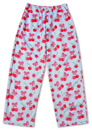 Image of iscream Big Girls Silky Soft Plush Fleece Pants - Pretty in Print Collection