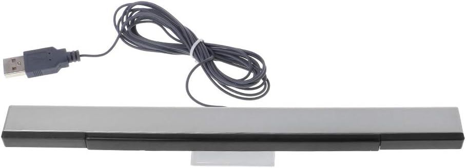 Receiver with Cable USB Interface Infrared Ray Remote Sensor with Inductor Cable Bar Receiver Compatible with Wii Remote Game Accessories - Grey