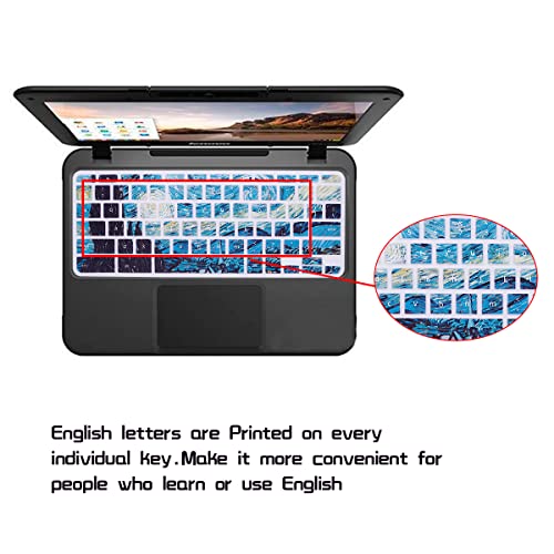 Protector de Teclado de Silicona HRH para Lenovo Chromebook miniatura 2