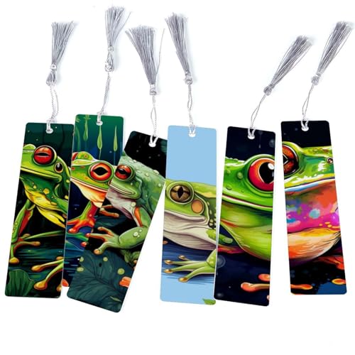 Marque-pages grenouille en lot de 6 cadeau idéal pour petit lecteur
