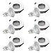 Produktbild SEBSON Einbaustrahler Bad IP44 6er Pack Alu Chrom inkl. GU10 LED Lampe 3,5W - Unterputz Decken Einbau Rahmen rund Lochdurchmesser 65mm