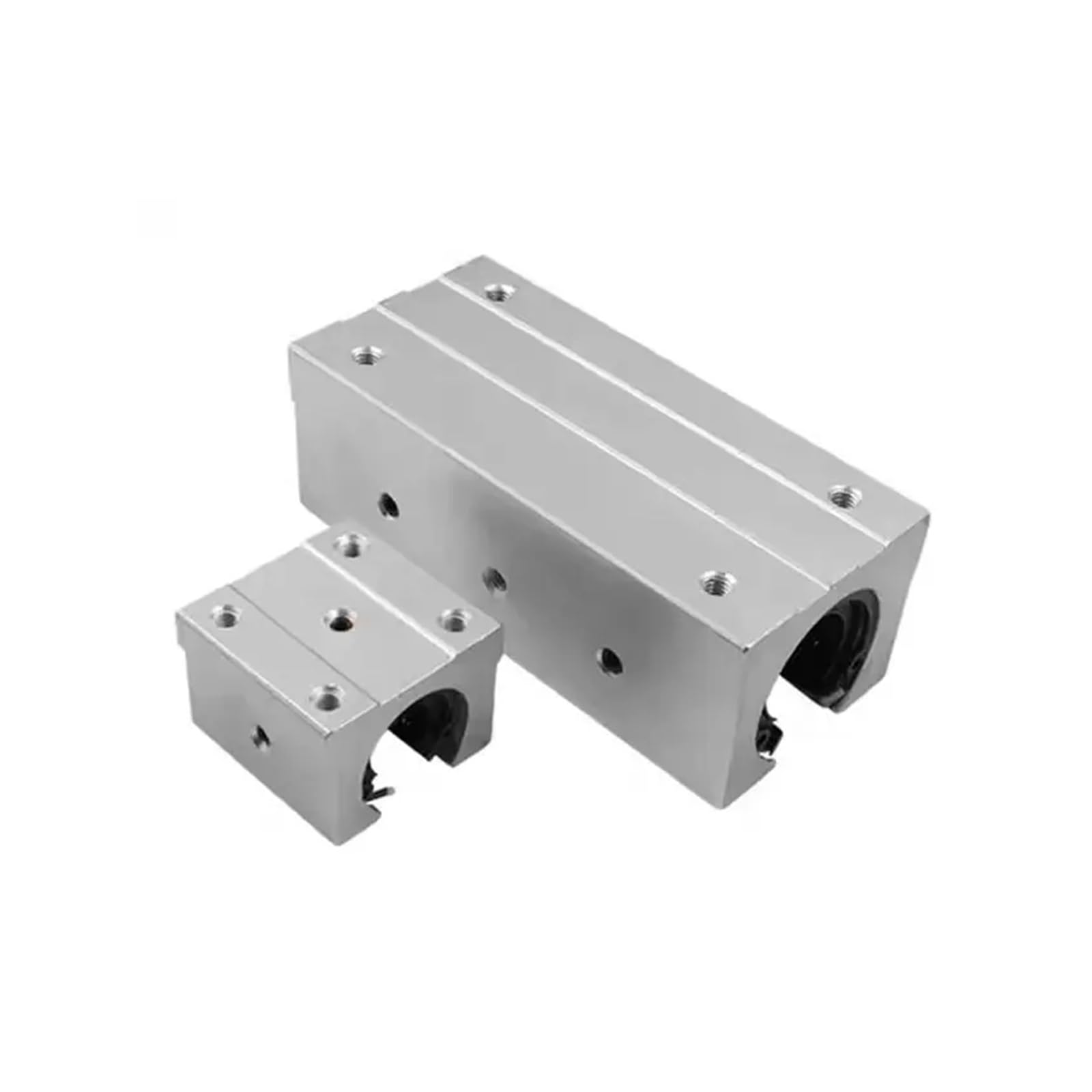 Aluminiumblock SBR12LUU, Kugellager mit linearer Bewegung, 12 mm, Gleitblock, geeignet für die Verwendung der Linearführungsschiene SBR12, CNC, 4 Stück