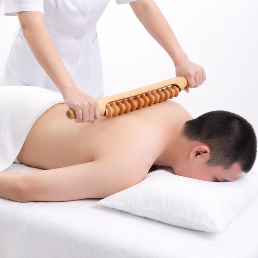 Wooden Body Massage Roller Stick for Back, Legs & Arms | Papdi Wood Manual Massager for Muscle Relaxation & Physiotherapy-image-33