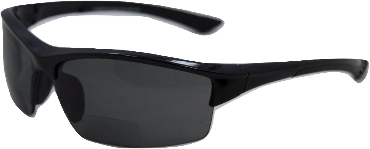 In Style Eyes Magnificent Maui Wrap Around Bifocal Sunglasses - Semi-rimless Frame Reading Glasses - Polarized Lens