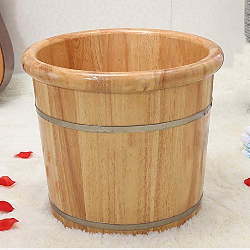 Bañera de madera de roble para pies 38x34x34 cm miniatura 5