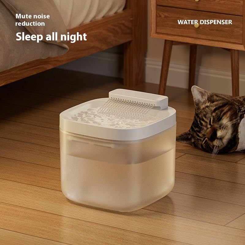 Image of Pet Water Fountain Super Silent - Water Fountains for All Pets Indoor - Suitable for Cats, Birds, Rabits and Dogs (Vanila Frost, 3L)