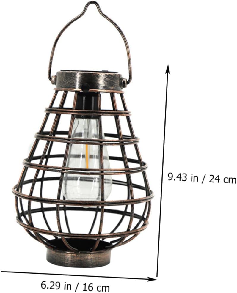 1pc Solar Hollowed Pendant Lamp Outdoor Light for Garden Balcony Decoration Elegant Black Solar Hanging Lantern for Courtyard Lawn Patio Use