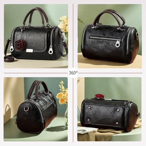 Bolso tote retro para mujer con charm floral vintage miniatura 6