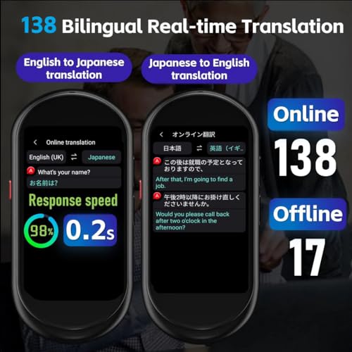 Image of AUSEK 4G SIM Travel Translation Device- AI Instant Translator | 138 Languages Support | Offline /Wifi /Photo Translation Options | Intelligent AI Assistant for Travel, Learning and Business