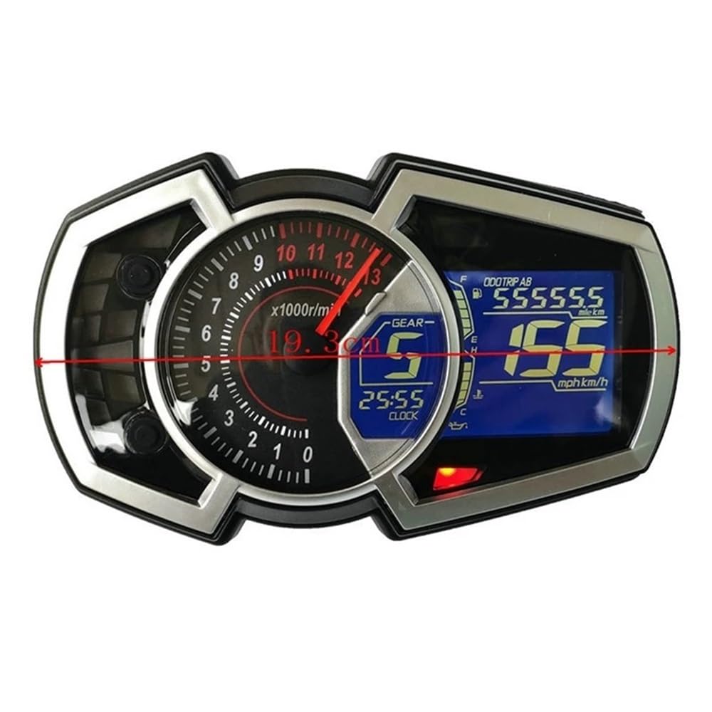odómetro Velocímetro de motocicleta, odómetro, indicador combustible, 13000RPM, Universal para 1, 2, 4 cilindros, accesorios instrumentos LCD para 650