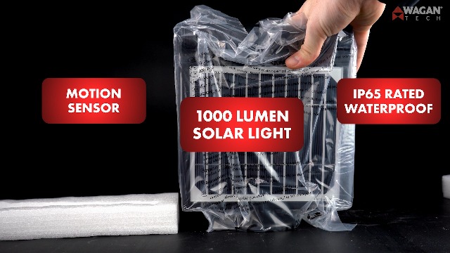Wagan EL8567 1000 Lumen LED in and Out Solar Wall Light Flood