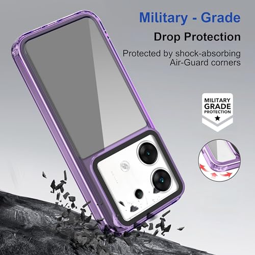 Image of Zapcase Back Case Cover for Infinix Zero 30 5G | Compatible for Infinix Zero 30 5G Back Cover | Case Cover with Camera Protection | (TPU + PC | Translucent Purple)