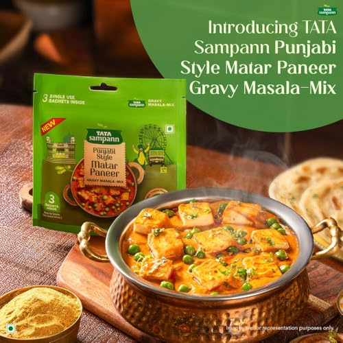 Image of Tata Sampann Punjabi Style Matar Paneer Gravy Masala Mix, 45 g
